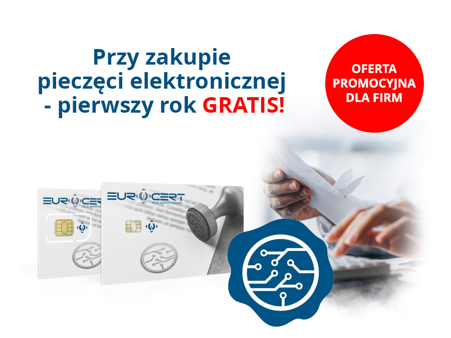 Promocja - Przy zakupie pieczęci elektronicznej - rok GRATIS!