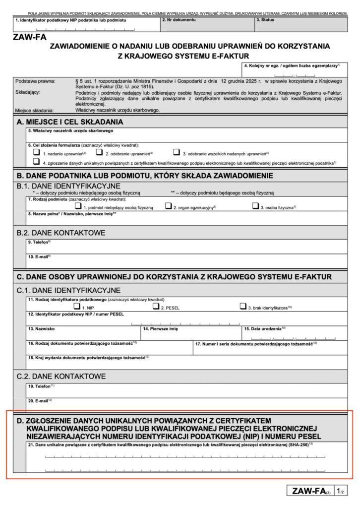 Kwalifikowany podpis elektroniczny do KSeF