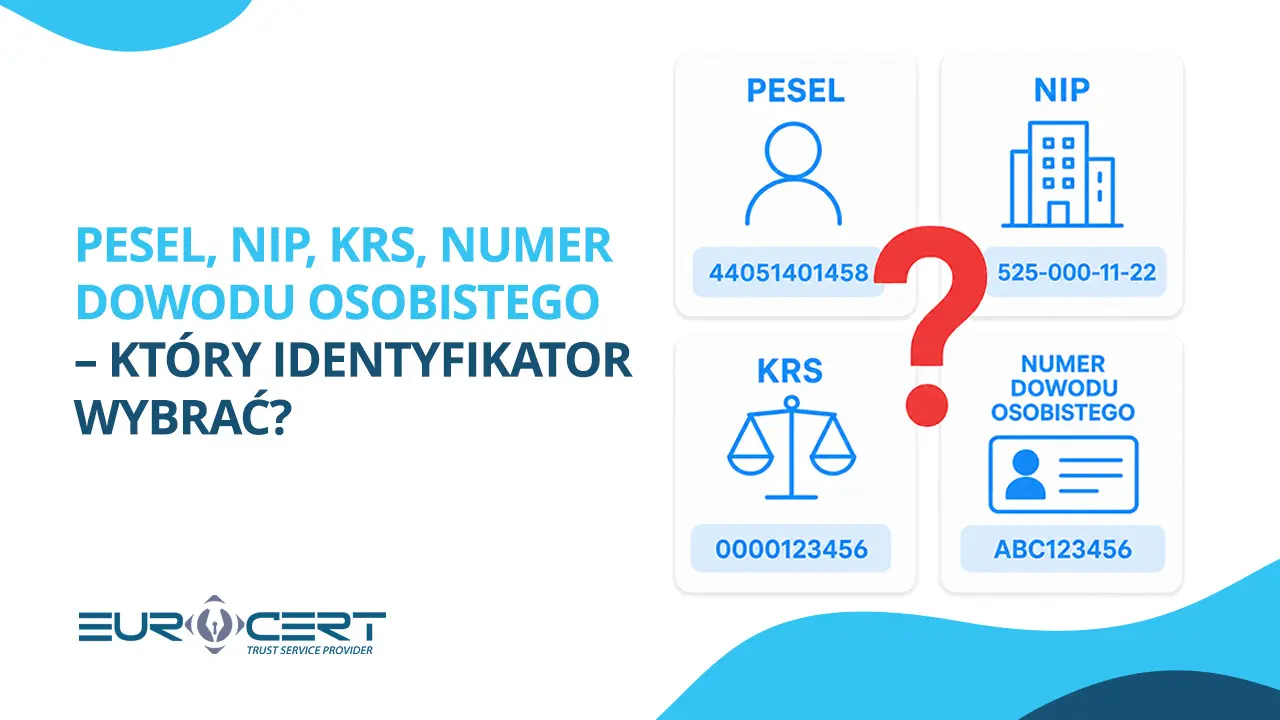 PESEL, NIP, KRS, numer dowodu osobistego – który identyfikator wybrać?